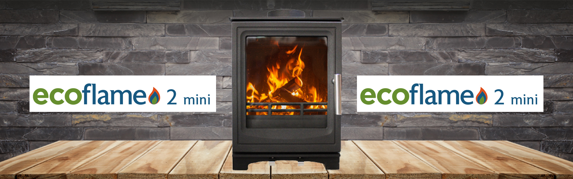 EcoFlame Stove fire burning