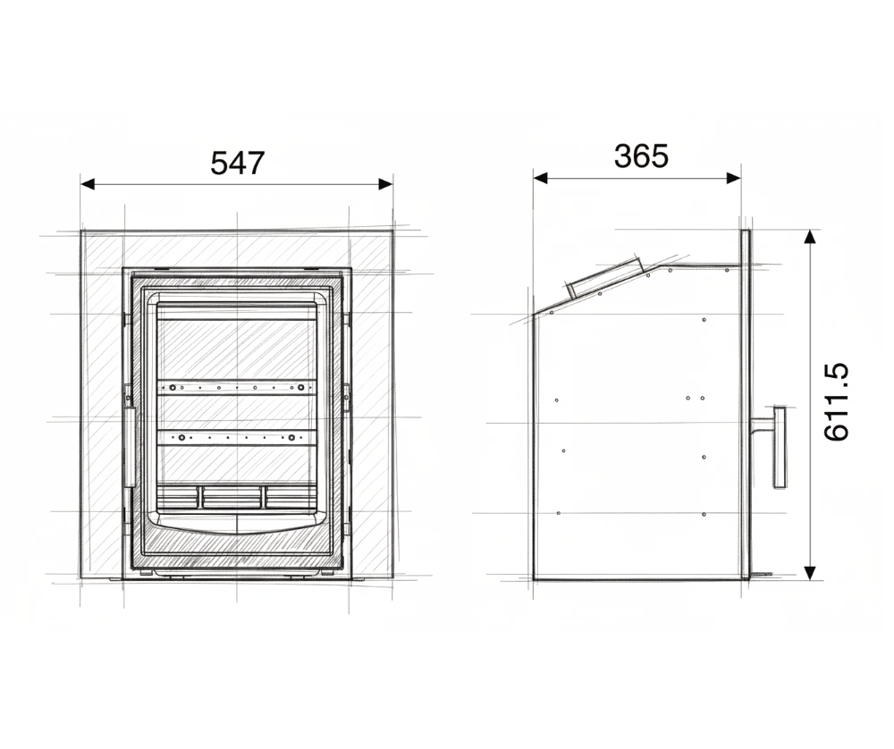 ecoflame 4i technical drawing