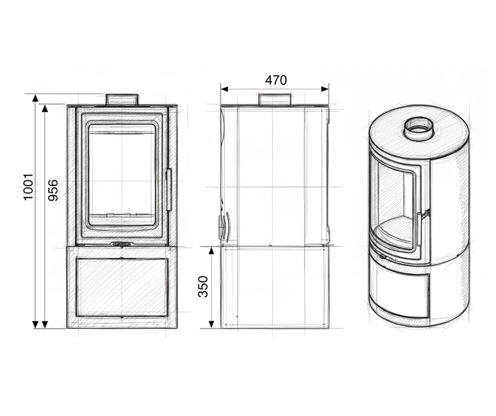 ecoflame 5D technical drawing