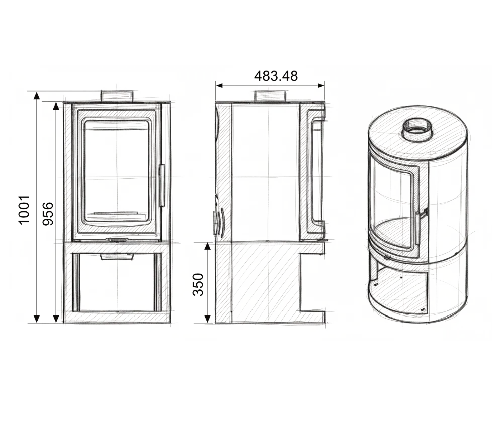 ecoflame 5LS technical drawing