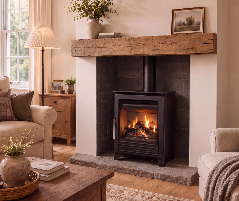 ecoflame elite wide multi-fuel stove